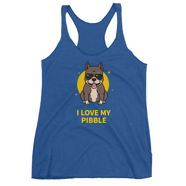 I Love My Pibble Racerback Tank