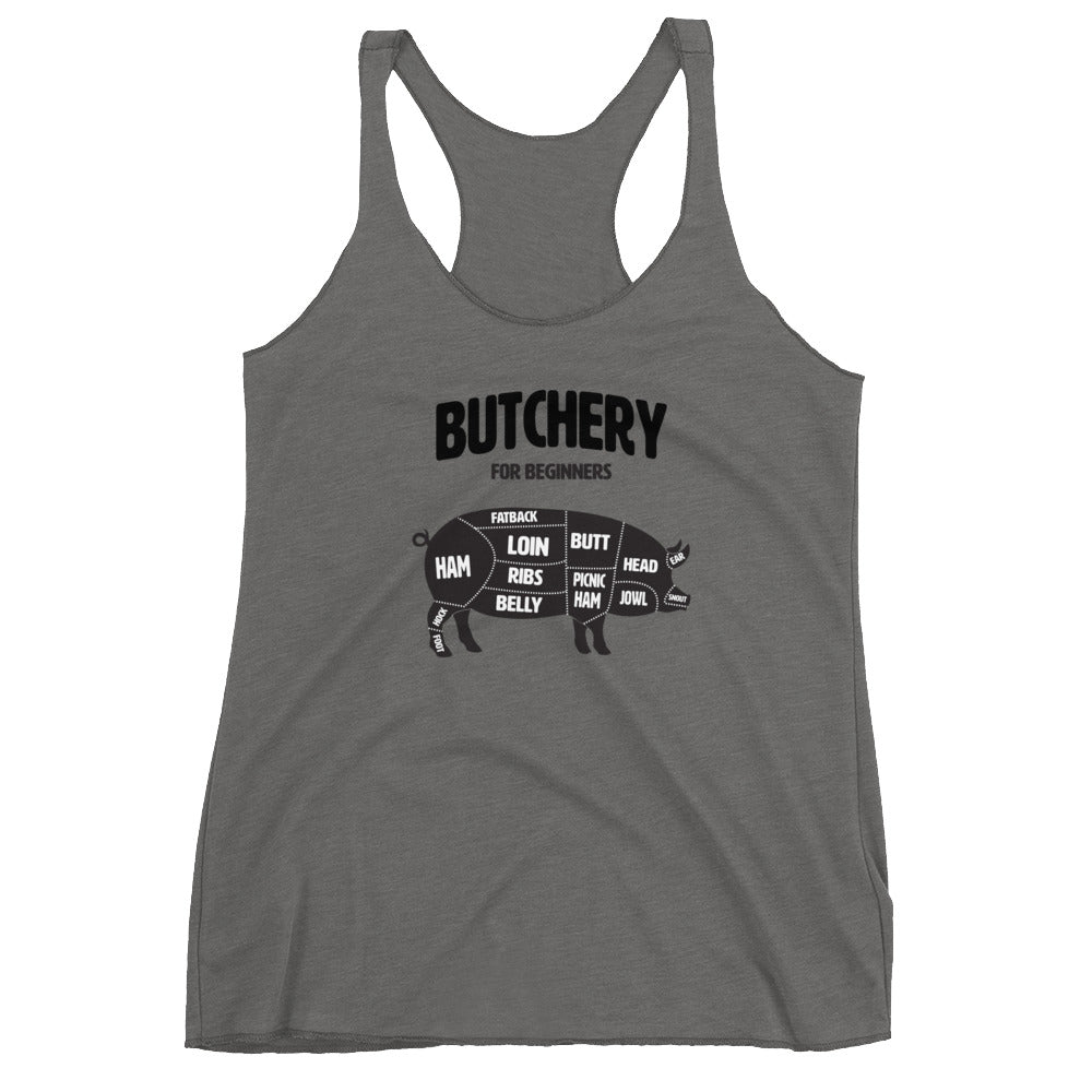 Butchery for Beginners Racerback Tank