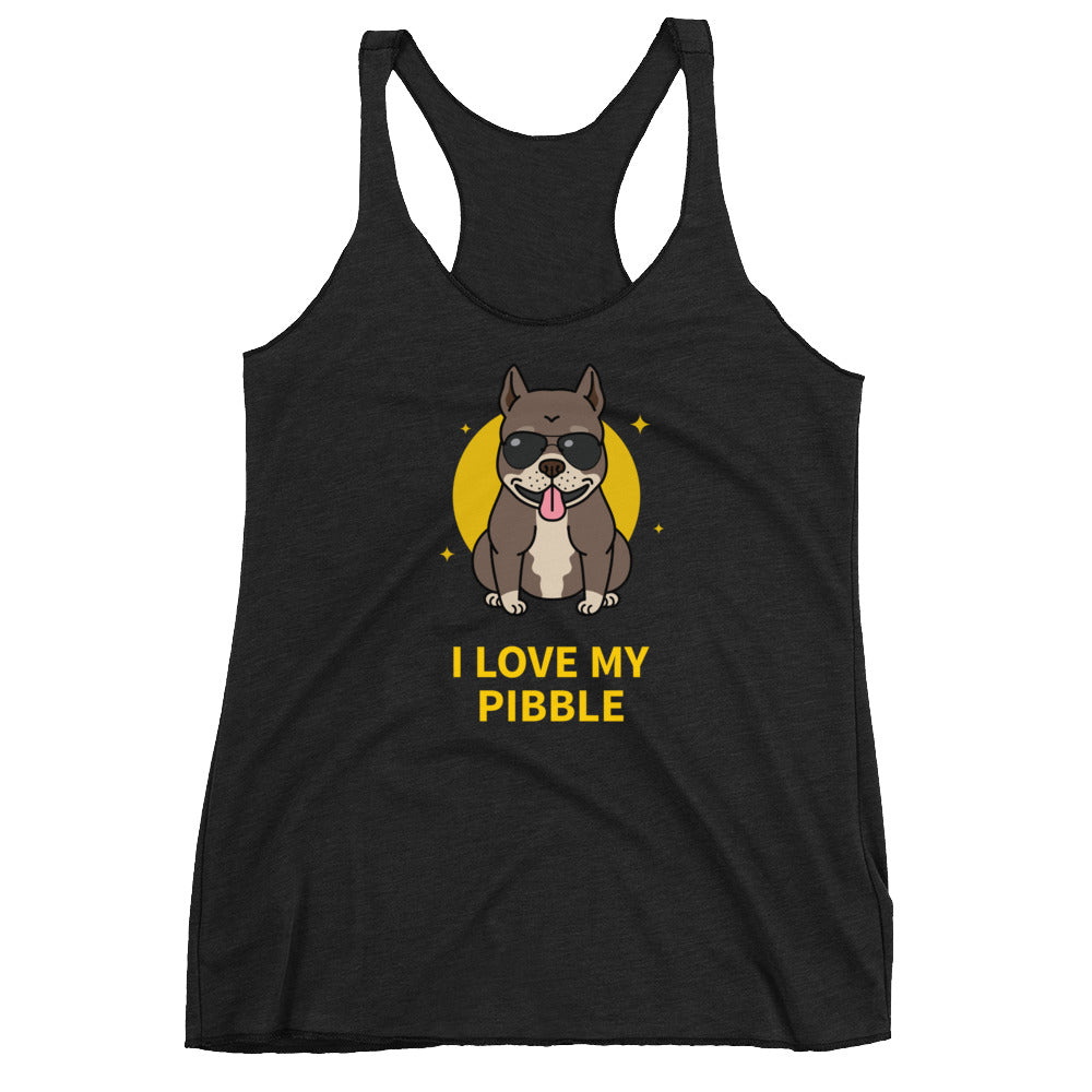 I Love My Pibble Racerback Tank