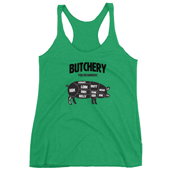 Butchery for Beginners Racerback Tank