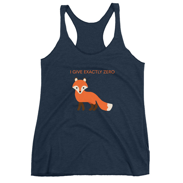I Give Zero Fox Women's Racerback Tank