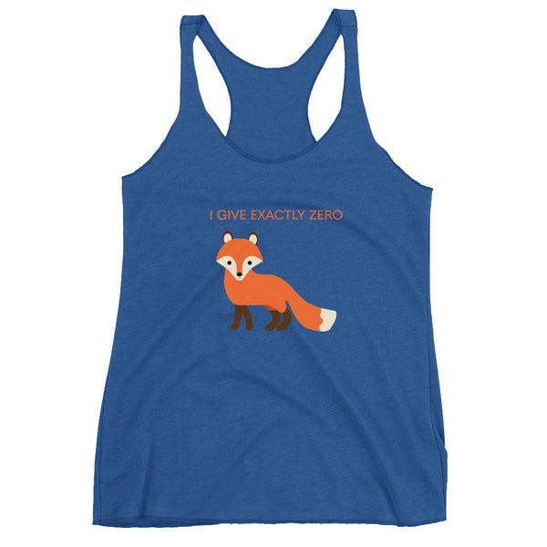 I Give Zero Fox Women's Racerback Tank