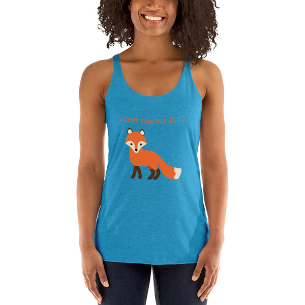 I Give Zero Fox Women's Racerback Tank