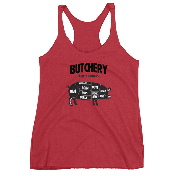 Butchery for Beginners Racerback Tank