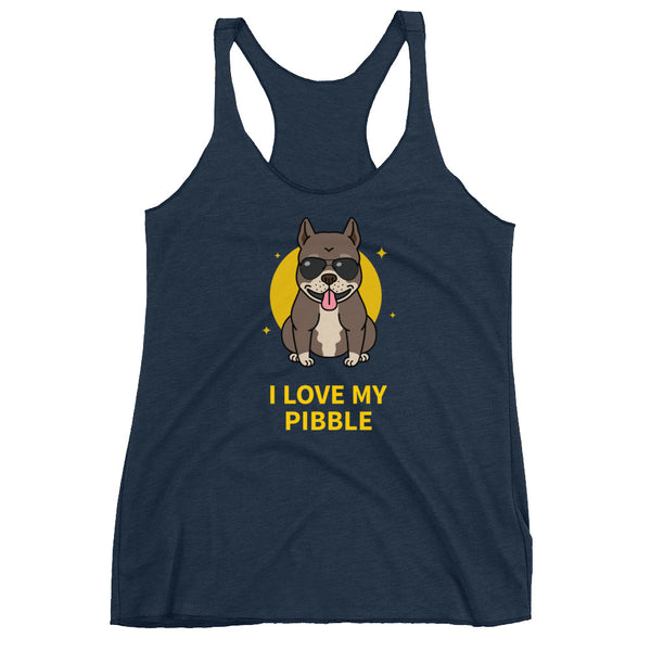 I Love My Pibble Racerback Tank