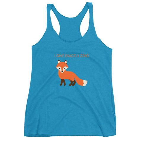 I Give Zero Fox Women's Racerback Tank