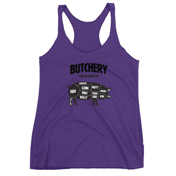 Butchery for Beginners Racerback Tank