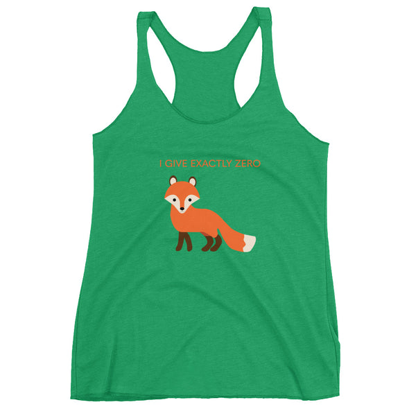 I Give Zero Fox Women's Racerback Tank