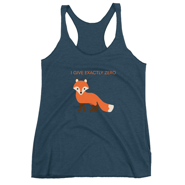 I Give Zero Fox Women's Racerback Tank
